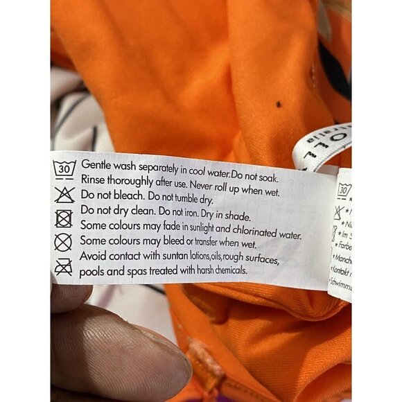 Seafolly Swimwear Women's Orange Floral Ring-Detail One-Piece Swimsuit‎ SZ USA 4 - Picture 7 of 8